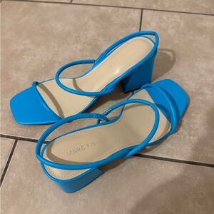 Marc Fisher Vibrant Blue Block Heel Sandals